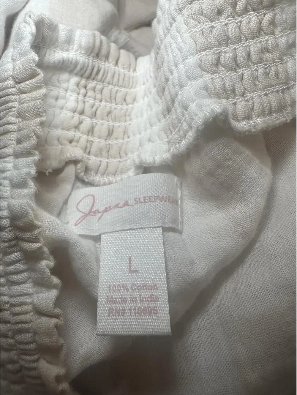 Japna Sleepwear Women's Lounge Set Size Large Beige & White Stripes - Picture 5 of 5